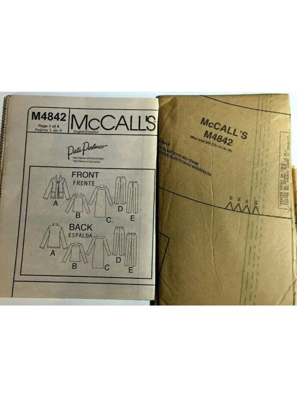 Vintage Sewing Pattern McCalls M4842 Women Coordinates Jacket Top Dress Sz 12-18